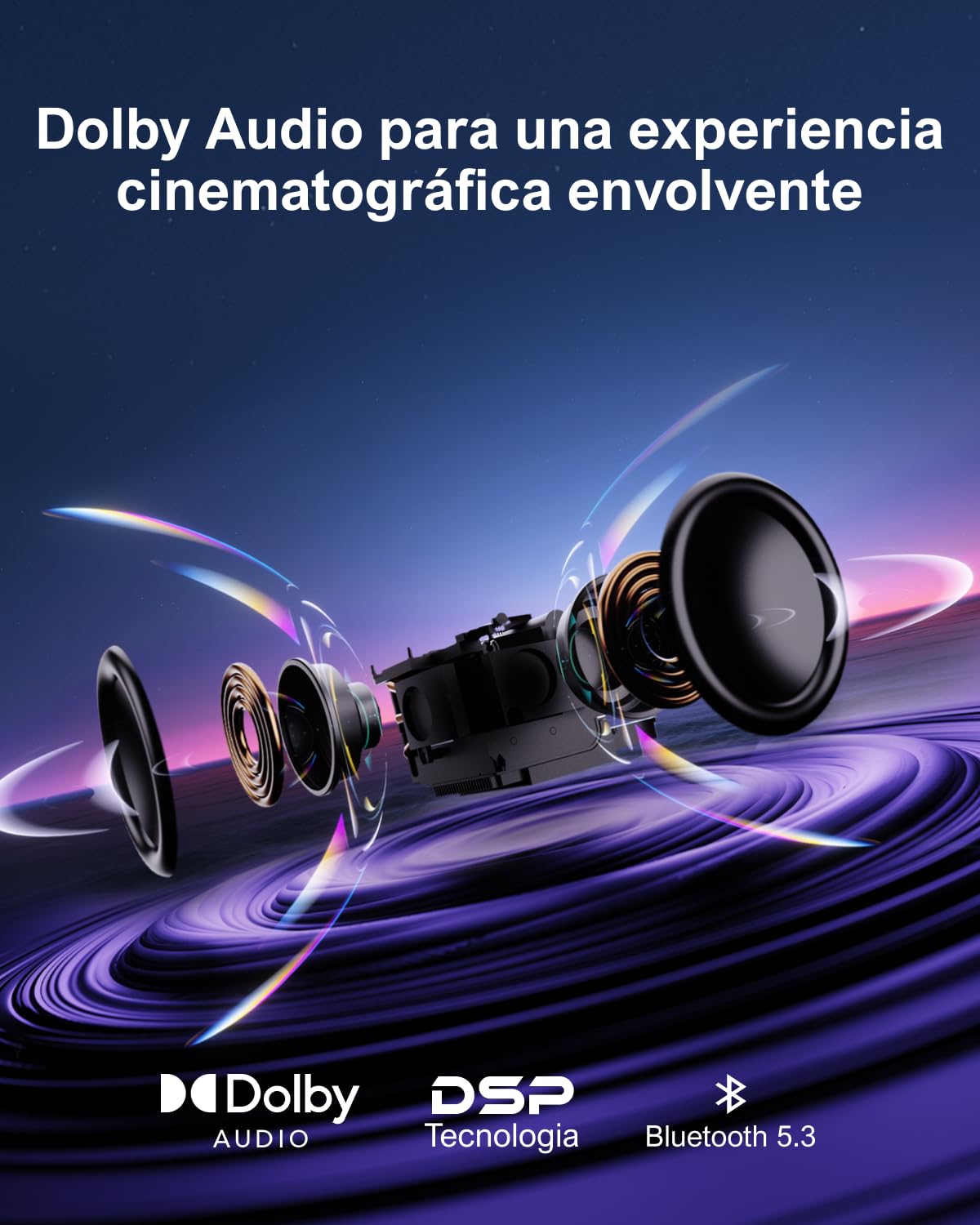 ULTIMEA Proyector Dolby Audio 4K para Cine en Casa, Proyector Certificado por Netflix, 700 Lúmenes ANSI, WiFi, Bluetooth, Ajuste de Pantalla y Evitación de Obstáculos, Apollo P50