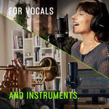 Shure SM4 Kit de Micrófono de Estudio, Micrófono de Condensador para Estudio en Casa con Conexión XLR Optimizado para Voces Suaves e Instrumentos Ruidosos con Audio Listo para Mezclar (SM4-K-KIT)