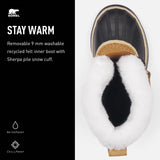 Sorel Caribou WP, Botas para nieve impermeables, Unisex niños, Buff Youth, 39 EU