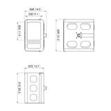 Vogel's Professional PPA 320 - Componente de Montaje (Carcasa) para proyector - Acero - Plata - Montaje en Techo - para Professional PPC 1000, PPC 2000