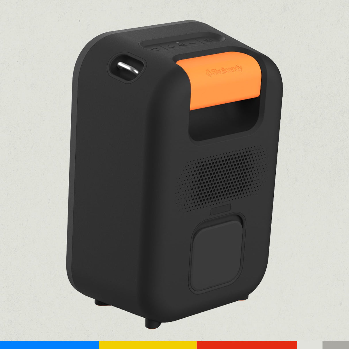 Skullcandy Stomp Altavoz Inalámbrico Portátil con Bluetooth de Tamaño Grande para Fiestas, con Impermeabilidad IPX7, 12 Horas de Batería, True Wireless Stereo con Luces LED y Asa de Transporte, Black
