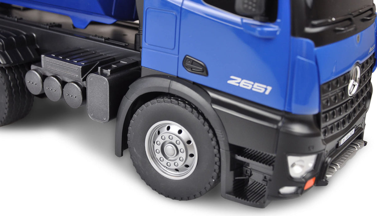 Amewi Mercedes-Benz Arocs camión volquete RTR Azul RC Control Remoto