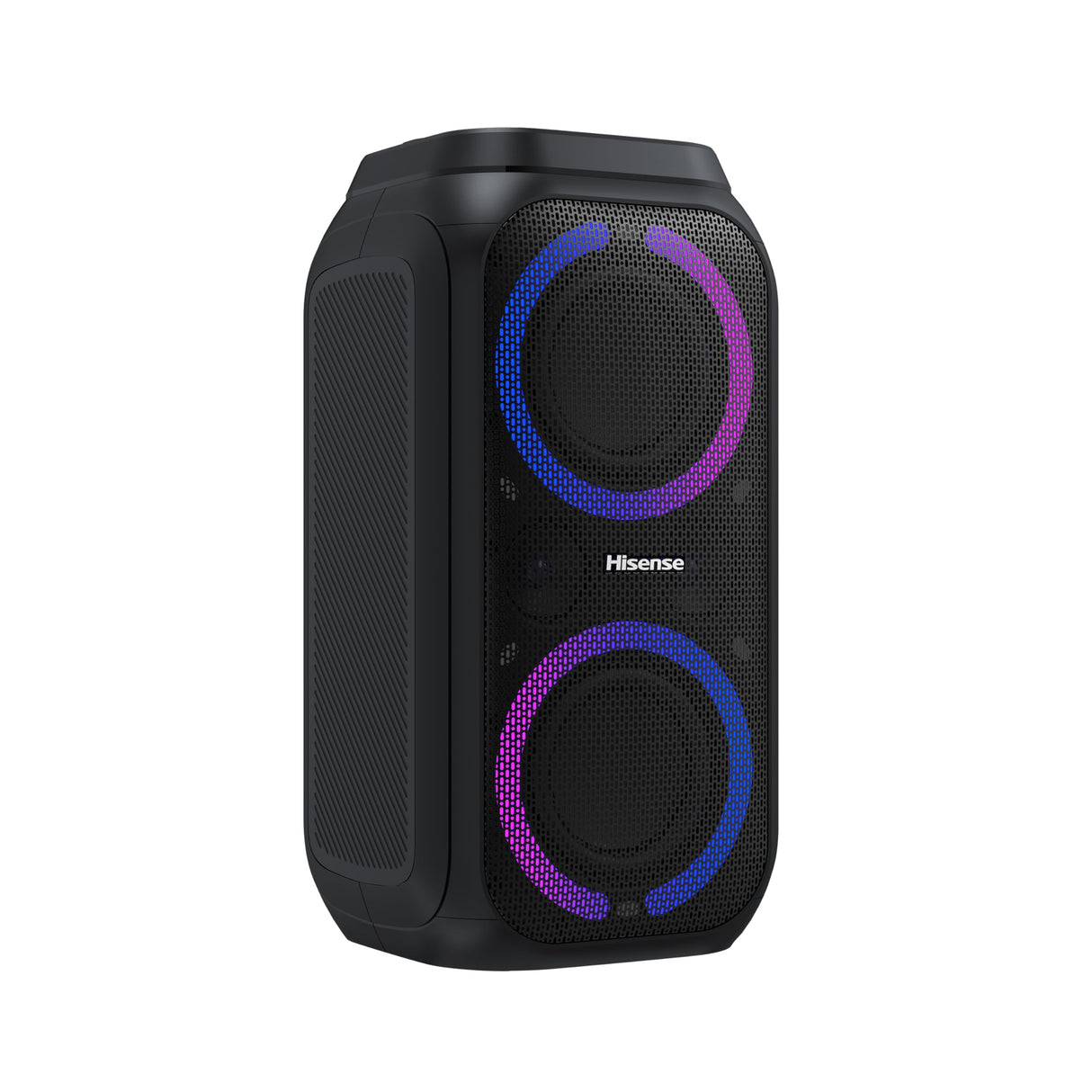 Hisense HP160 Party Rocket - Altavoz Portatil, Modo Karaoke, 160W, 5 Efectos de Luz, Batería de hasta 12 Horas de Duración, Modo Dual (2 Altavoces), Plug and Play, Bluetooth, AUX, USB, IPX4