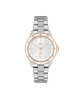 Lacoste Reloj Analógico de Cuarzo para Mujer Colección Santorini con Correa de Acero Inoxidable Plateada - 2001370