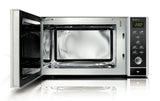 CASO MCG 30 Chef - microondas 3 en 1 de 900W con grill de 1250W y aire caliente de 2200W - Capacidad de 30L - Plato giratorio Ø 31,5 cm - pantalla digital, frontal espejado - acero inoxidable y negro
