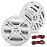 Pyle PLMRX67 Blanco altavoz - Altavoces (2.0 canales, Alámbrico, Terminal, 65 - 20000 Hz, 4 Ω, Blanco)