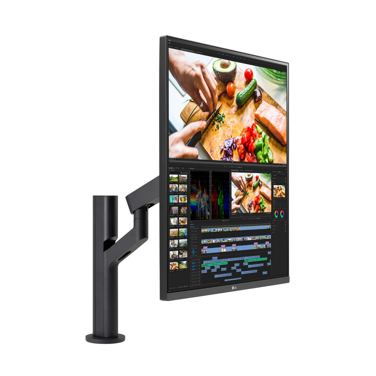 LG 28MQ780-B - Monitor DualUp Ergo 28 pulgadas, Panel NanoIPS SDQHD 16:18 (2560x2880), 300nits, 1000:1, DCI-P3 98%, HDMIx2, DPx1, USB-Cx1, Modo (2PBP) KVM integrado, Soporte Ergo, Color Negro