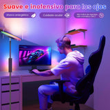 YICAIZI Lámpara de Pie LED Regulable de 42W, Lamparas de Pie Para Salon Superbrillante de 4000 LM Para Sala de Estar Con Luz de Lectura, Ajuste de temperatura de color y brillo (36W RGB)