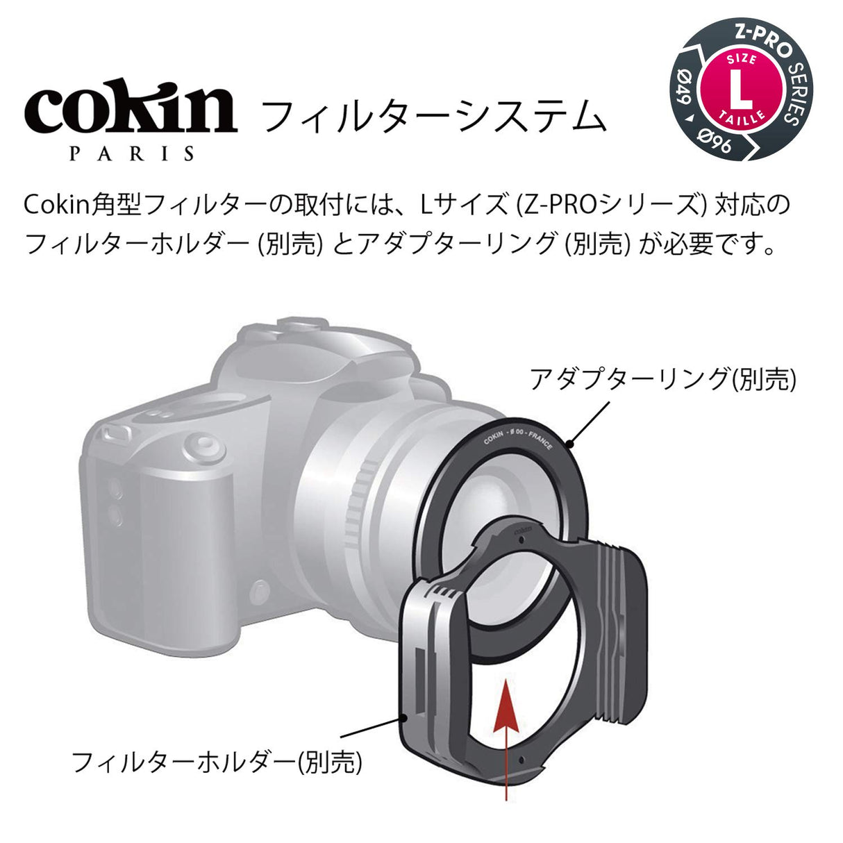 COKIN NUANCES Gris Neutro Extremo ND64-6 f-Stops - Cristal Mineral Resistente - L (Serie Z-Pro) 100mm