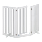 Relaxdays Barrera Seguridad Niños, Valla Protectora con Puerta, para Escaleras, 92x154cm, Plegable, sin Taladrar, Blanco, Tablero de Fibras