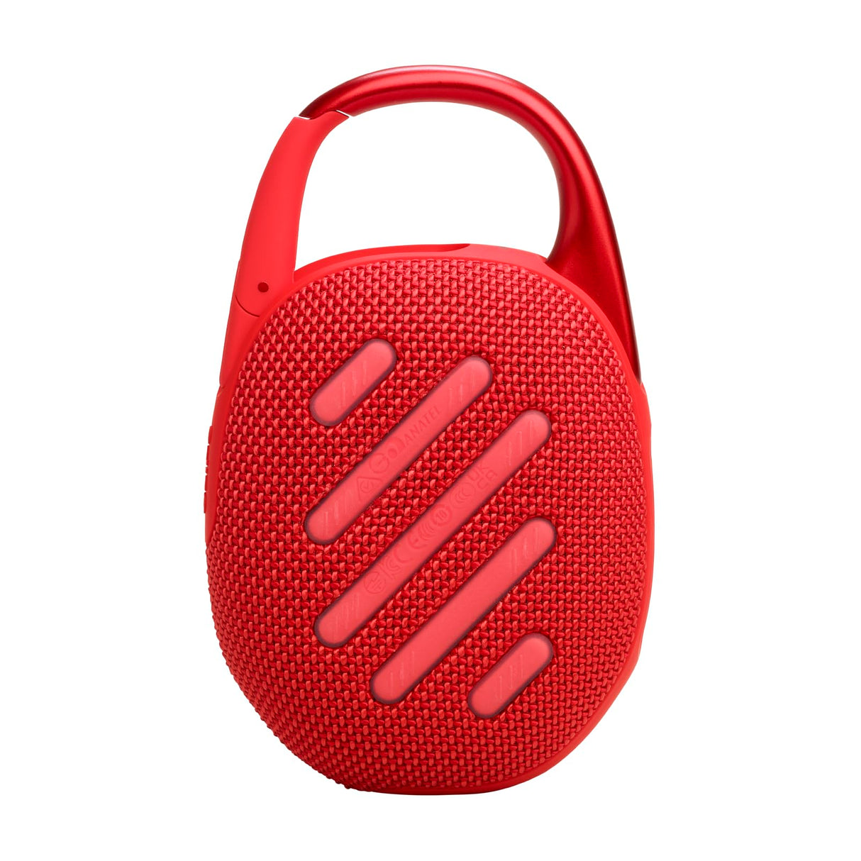 JBL Clip 5, Altavoz inalámbrico portátil con Bluetooth, resistente al agua y al polvo IP67, hasta 12h de reproducción y más con Playtime Boost activado, rojo