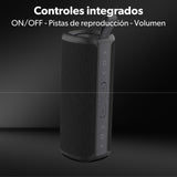 T'nB - Altavoz Bluetooth portátil 2 en 1, Resistente al Agua, Flotante, Resistente al Agua, estéreo, Bluetooth 5.0 Compacto, Controles Integrados, Altavoz inalámbrico, Color Negro