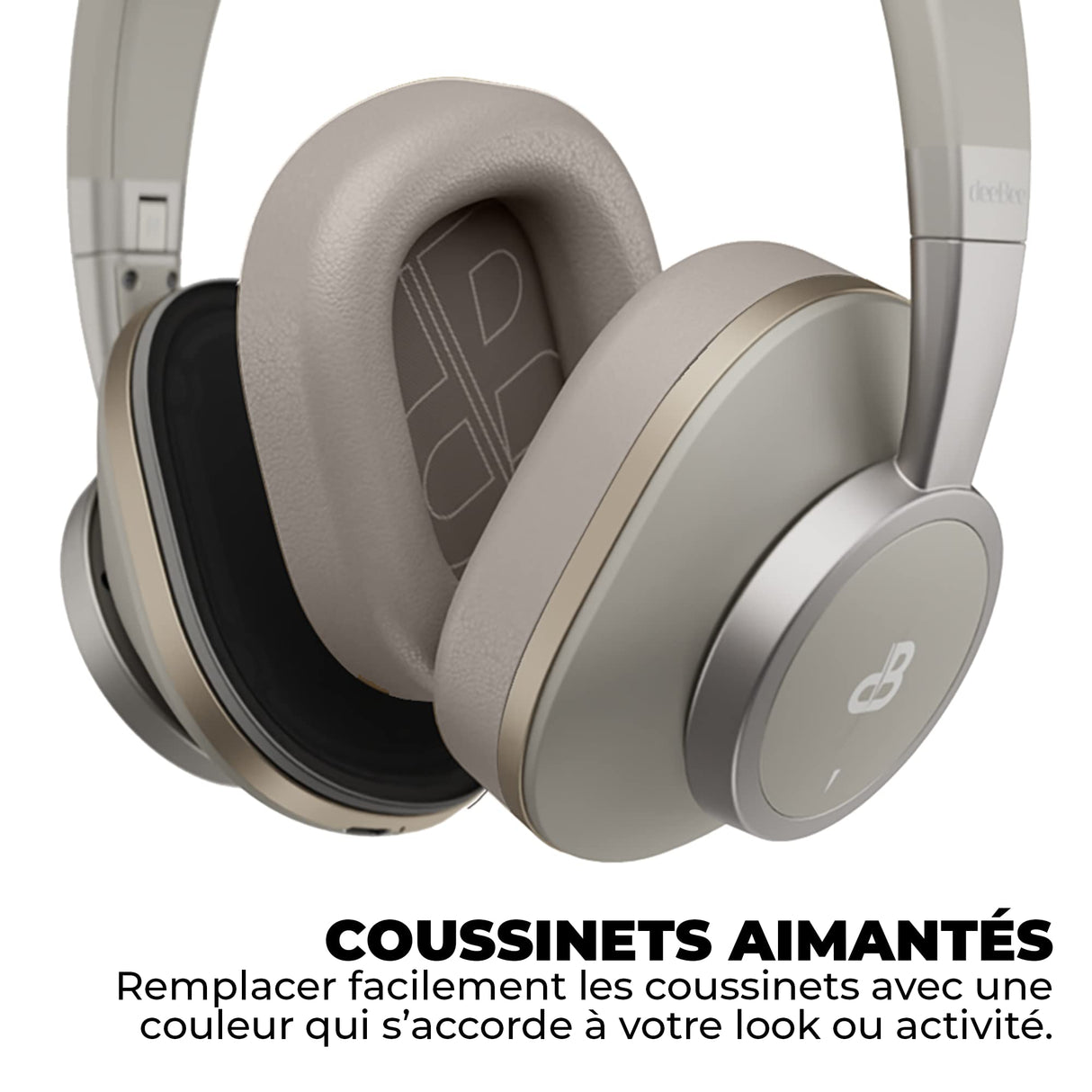 DeeBee dB-Pulse, Auriculares Bluetooth con Cancelación Activa de Ruido, 40mm, 40 Horas de Batería, Negro