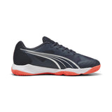 PUMA - Eliminate Turbo, Zapato de Tribunal Interior Unisexo, Parisian Night-PUMA White-Glowing Red,