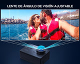 WOLFANG GA300 Cámara Acción 4K, Submarina 40m Impermeable con Tarjeta 32GB, WiFi 60FPS 24MP, Zoom 8X + Gran Angular 170° EIS, Mando 2.4G, Pantalla Táctil, 2 Baterías 1350mAh