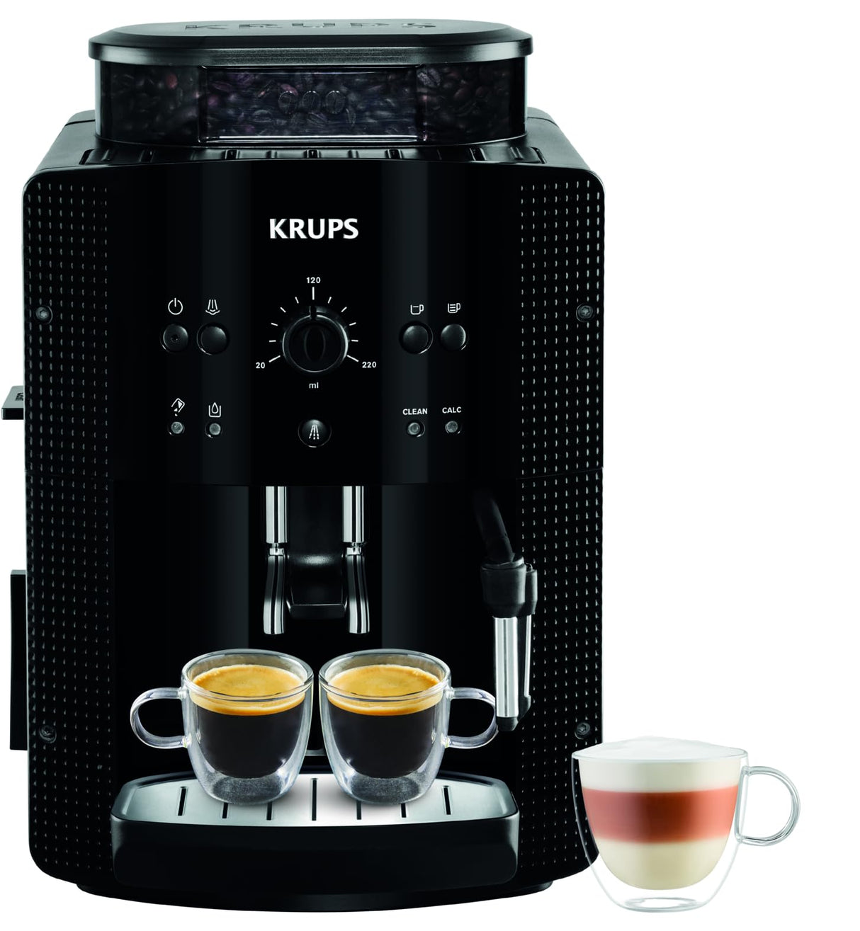 Krups YY8125FD - Máquina espresso, automática, de café molido, 1400 W, 1.6 L, negro