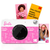 Kodak x Barbie Printomatic Cámara Digital de Impresión Instantánea a Color Completa Paquete de Inicio Barbie (Estilo de Firma) + Estuche de Cámara Deluxe Barbie + Papel Zink (20 Hojas)