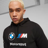 PUMA BMW M Motorsport Essentials - Sudadera con Capucha para Hombre, de Forro Polar, Negro, X-Large