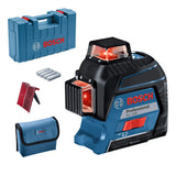 Bosch Professional Nivel láser GLL 3-80 (láser rojo, interior, alcance: hasta 30m, 4 pilas AA, maletín)