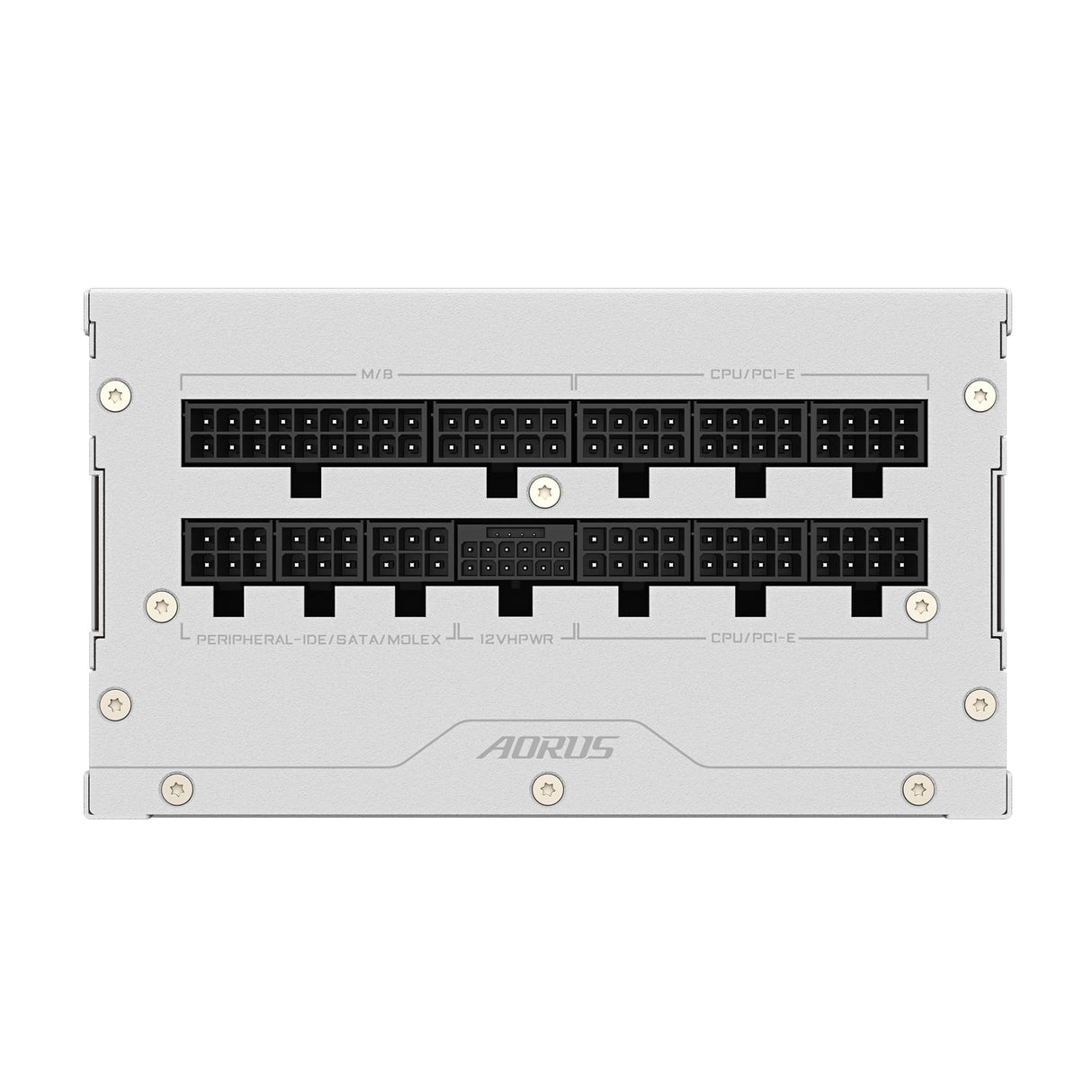 GIGABYTE AORUS Elite P1000W Ice Fuente de Alimentación - PCIe 5.0, 80 Plus Platinum, Diseño Completamente Modular, Ventilador de 120 mm, Compatible con ATX 3.0, Enchufe UE