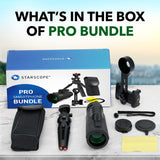STARSCOPE Pack Smartphone Telescopio Monocular Starscope G3 Pro - Kit Que Incluye un Visor Monocular móvil 10x42 para iPhone y Android, trípode para monocular, Adaptador para teléfono y Mucho más