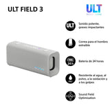 Sony ULT Field 3 - Altavoz Bluetooth portátil con ULT Power Sound, batería de 24 Horas, IP67, Resistente al Agua, al Polvo y a los Golpes, Correa Desmontable para el Hombro, Compacto - Blanco Marfil