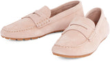 Tommy Hilfiger Mocasines Mujer Flag Soft Suede Loafer Elegante, Marrón (Claystone), 37