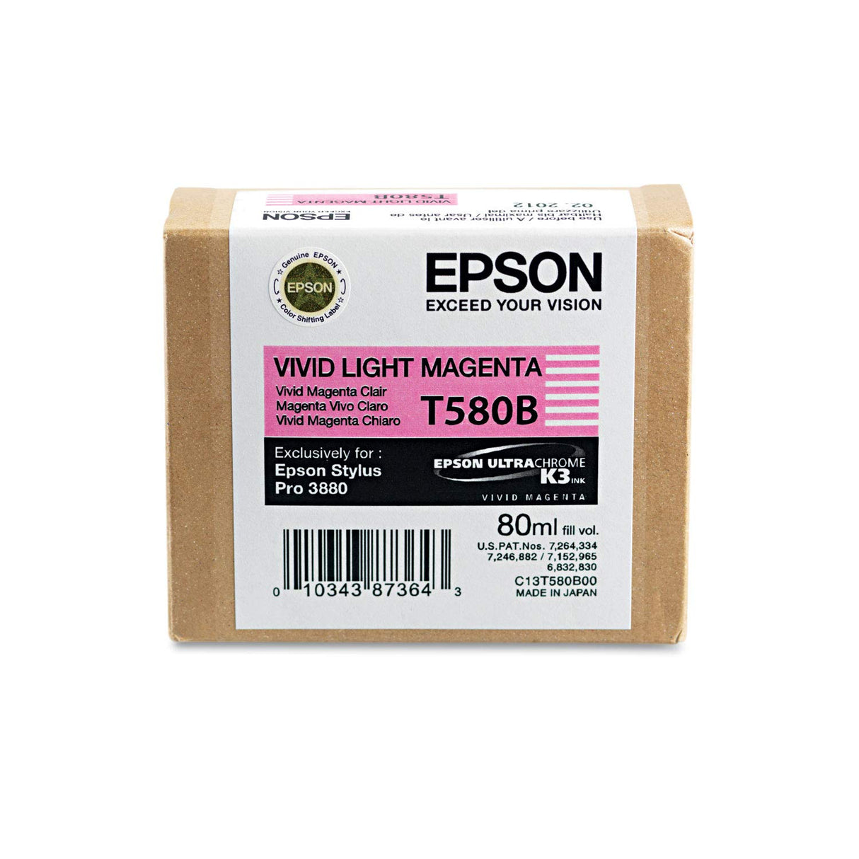 Epson C13T580B00 - Cartucho de tinta, magenta claro