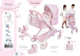 Carro de Muñecas 3 en 1 Niza DeCuevas 81746