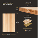 Boos Block Chop-N-Slice - Tabla de Servir - Tabla Cortar Cocina - Madera dura de arce duro de América del Norte - Reversible – 50,8 x 35,6 x 3,2 cm