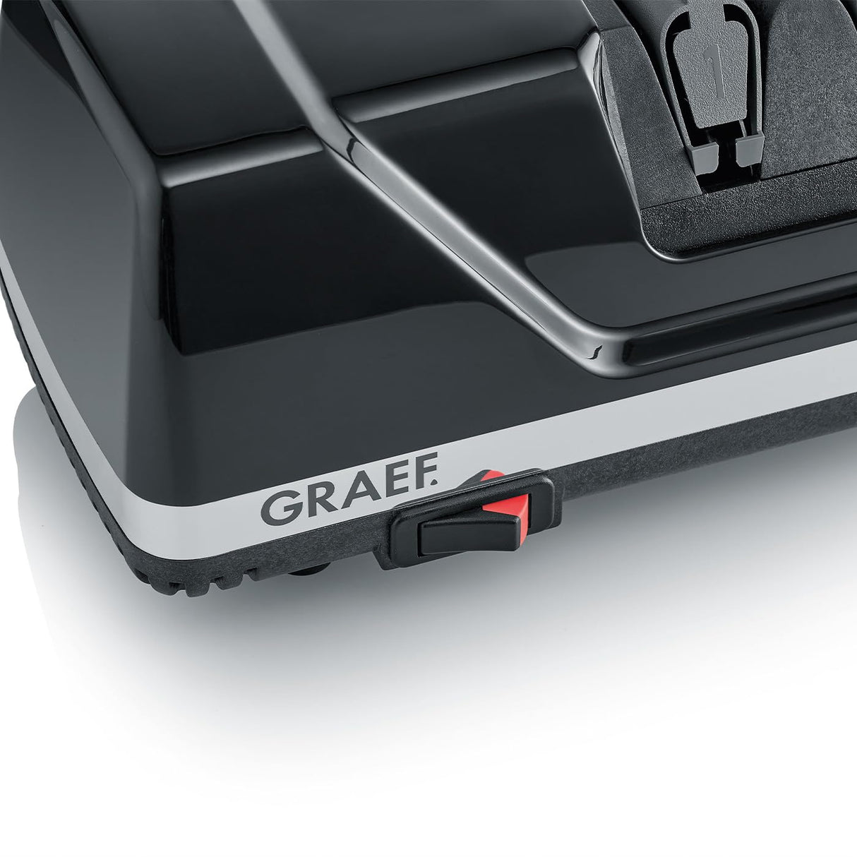 GRAEF Afilador de cuchillos de diamante CX110 con ángulo de afilado de 15°, afilador eléctrico con guía de cuchillas de elastómero, tecnología Dizor XV, discos de diamante para cuchillas asiáticas