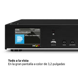 TechniSat DIGITRADIO 143 (V3) - Sintonizador HiFi de Radio por Internet (Radio Digital Dab+, transmisión de Audio Bluetooth, Spotify Connect, Antena de Lanzamiento, Control Remoto, Ancho de 43,5 cm)