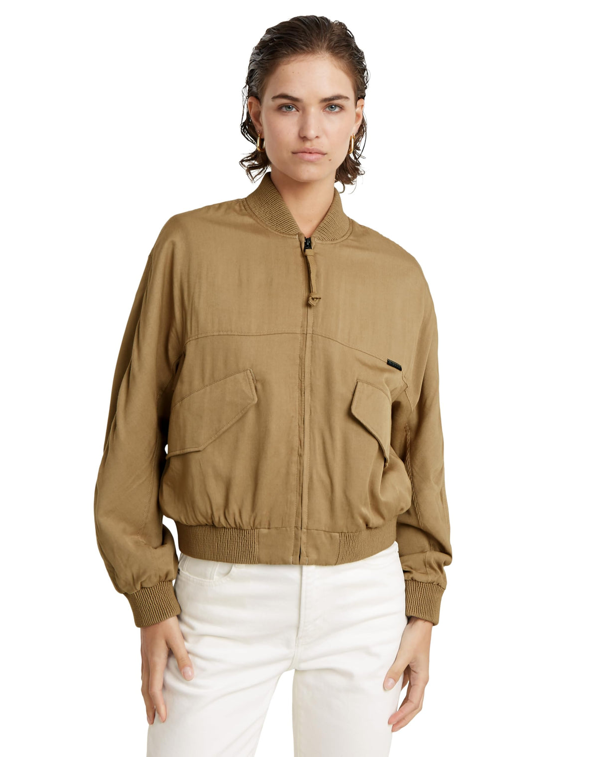G-STAR Para Mujer Sobrecamisa Everyday Bomber, Beige (safari D23018-D573-B444), XL