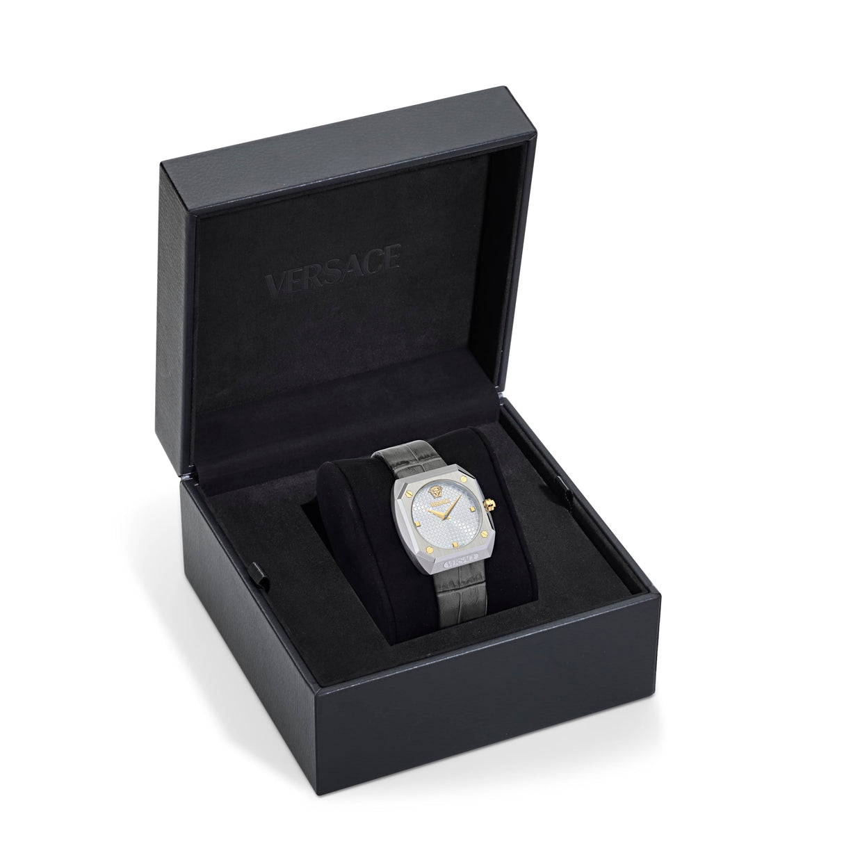 Versace Reloj Analógico para Mujer'S de Cuarzo Suizo con Correa en Cuero VE9E00124
