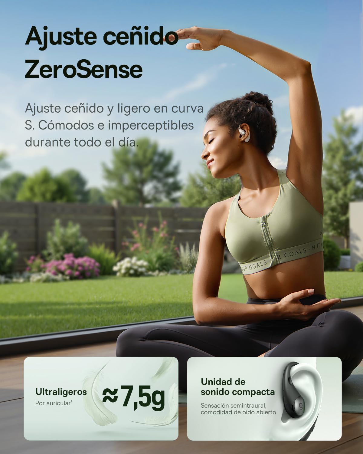 Baseus Eli Sport2 - Auriculares Abiertos para Deportes con Curva de Confort en S, Tiempo de reproducción 45H, SuperBass 2.0, IPX7, Bluetooth 6.0, 4 micrófonos, Llamadas claras con Inteligencia