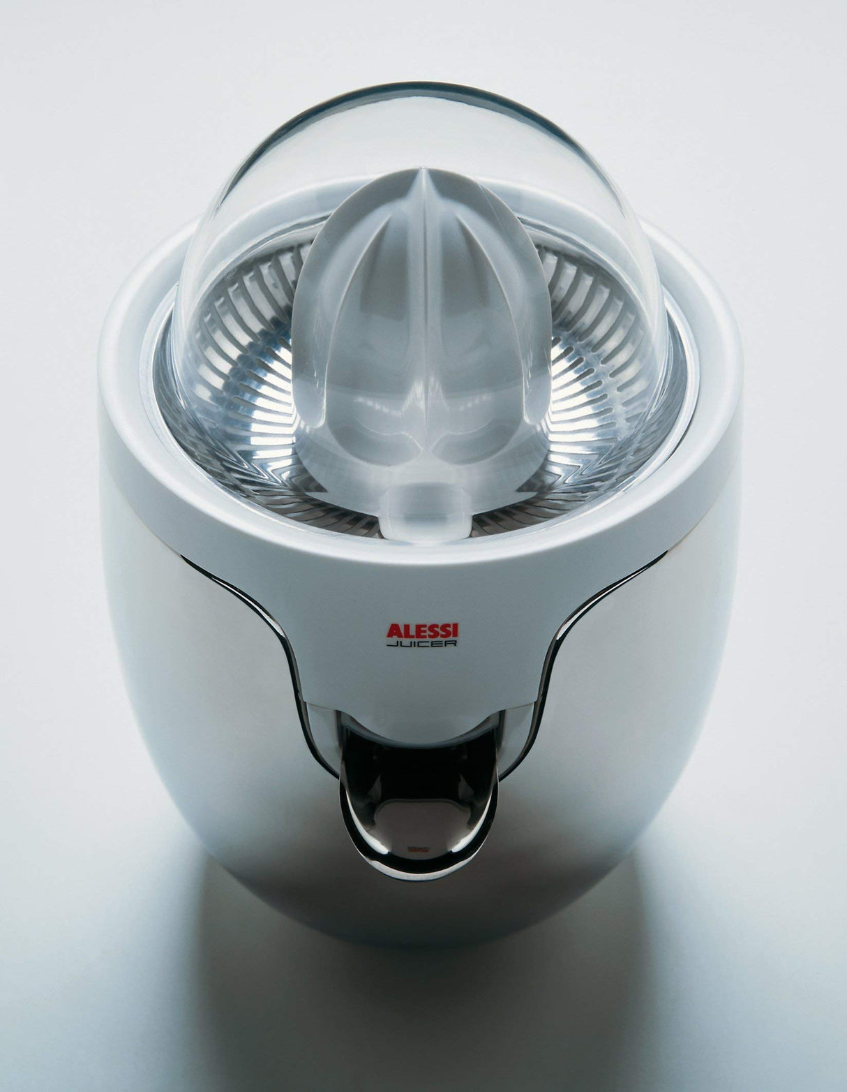 Alessi | SG63 W Exprimidor Eléctrico de Design en Acero y Resina Termoplástica, Blanco