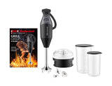 ESGE 98215 ESGE-Zauberstab M 200 - Batidora de mano para barbacoa, hasta 17.000 rpm, 200 W, con accesorio para picar, color negro