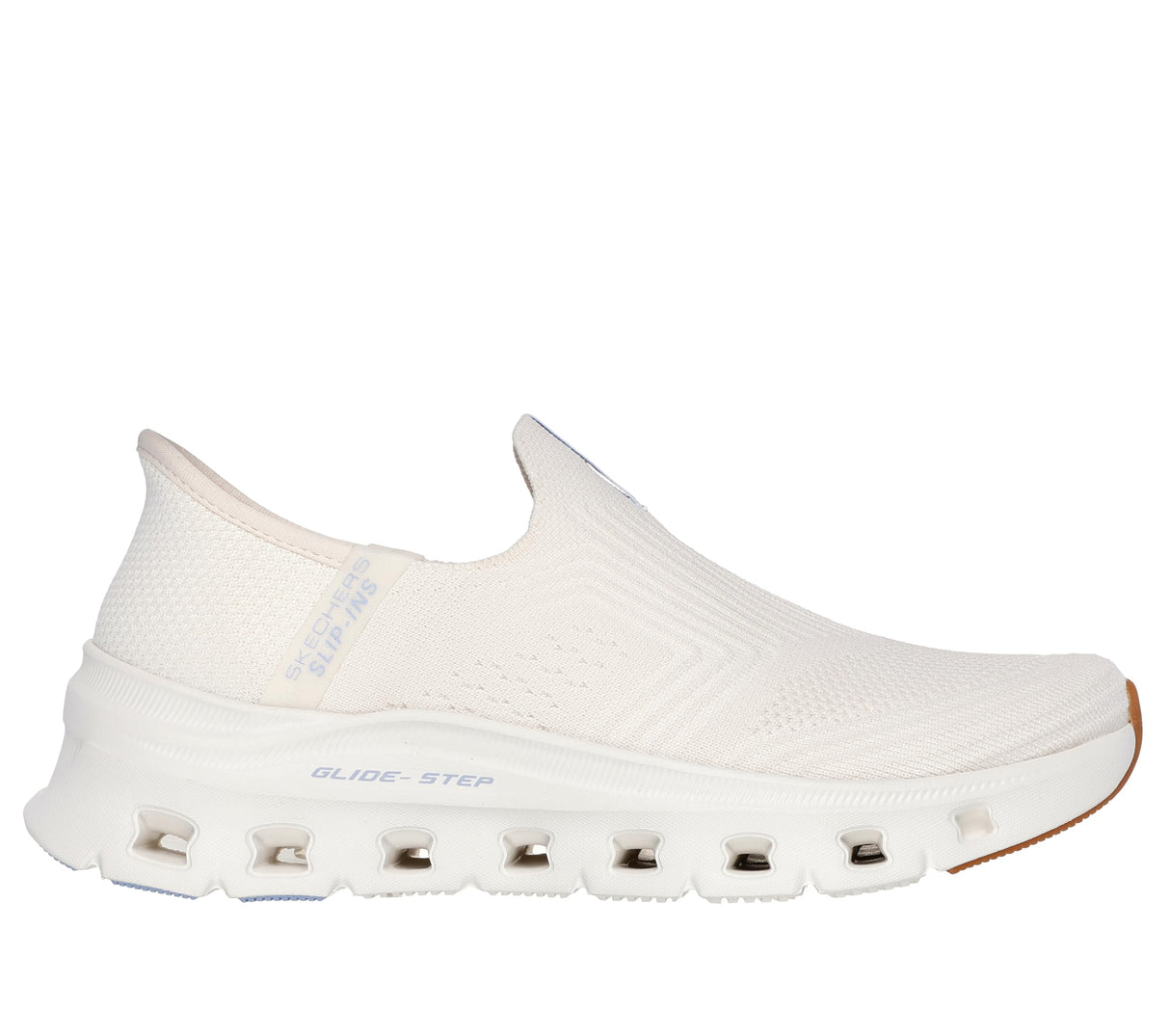Skechers Slip-ins: Glide-Step Pro-Everyday Stretch Slip-on Sneakers, Zapatillas Mujer, Natural Knit/Periwinkle Trim, 37 EU