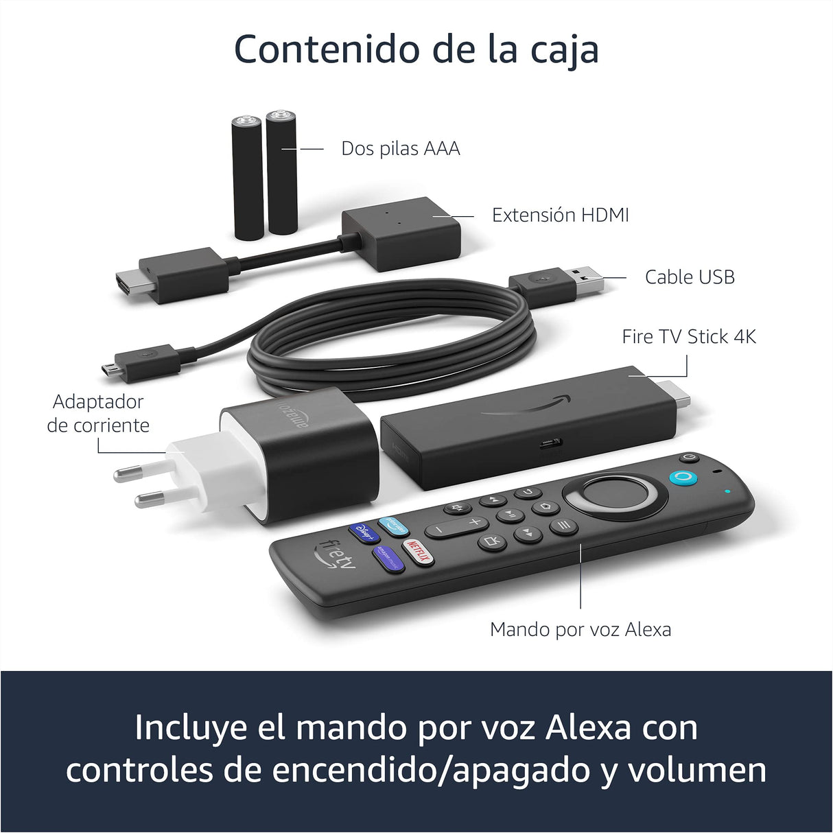 Amazon Fire TV Stick 4K con mando por voz Alexa (incluye controles para el televisor), 1.ª generación