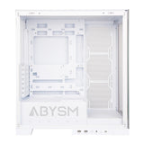 Abysm Gaming Caja PC Gamer Danube SAVA H500 White ATX, con Espacio para Tarjetas Gráficas de hasta 430 mm, Lateral y Frontal de Cristal Templado, USB-C y Ventiladores ARGB