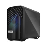 Fractal Design Torrent Nano RGB Black - Light Tint Tempered Glass Side Panels - Open Grille for Maximum Air Intake - 180mm RGB PWM Fan Included - Type C - mATX Airflow Mini Tower PC Gaming Case