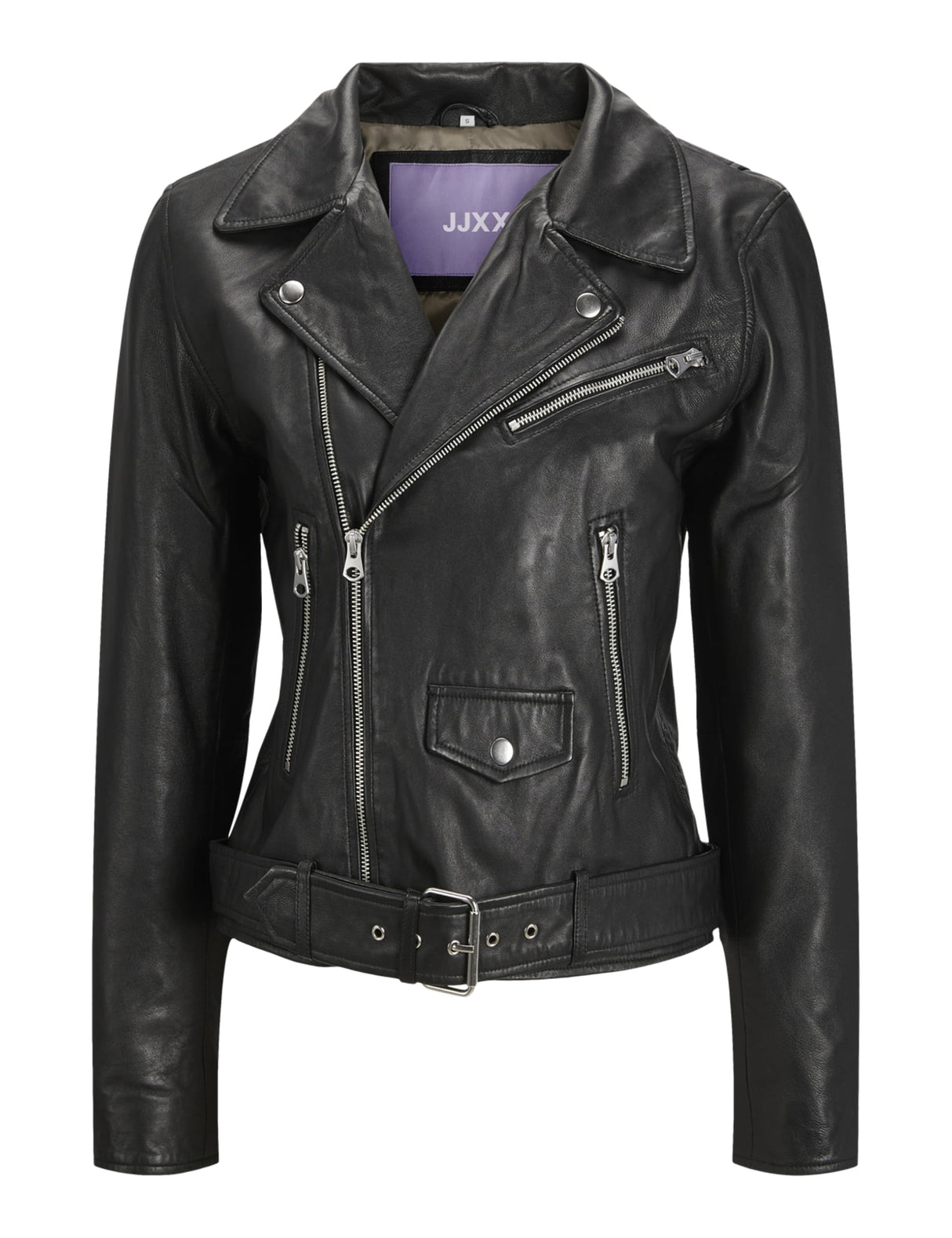 JJXX JACK&JONES JXCALVIN Leather Biker JKT Noos Chaqueta de Cuero, Black, XS De Las Mujeres