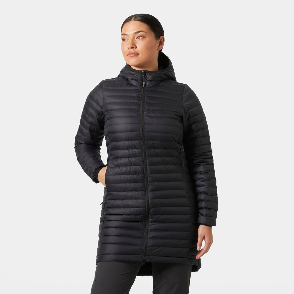Helly Hansen W Sirdal Long Insulator, Chaqueta Mujer, Negro (Black), M