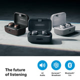Sennheiser Consumer Audio MOMENTUM True Wireless 4 - Auriculares inteligentes con Bluetooth 5.4, sonido nítido, diseño cómodo, duración de la batería de 30 horas, ANC adaptativo, LE y Auracast, blanco