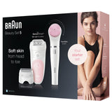 Braun Silk-épil 5 Depiladora Eléctrica Mujer 3 en 1, Kit de belleza para una sepilación suave, 5 5-825 Blanco/Gris