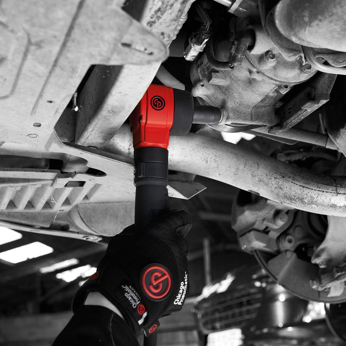 Chicago Pneumatic CP7737 - Llave de impacto angular de 1,27 cm, color rojo