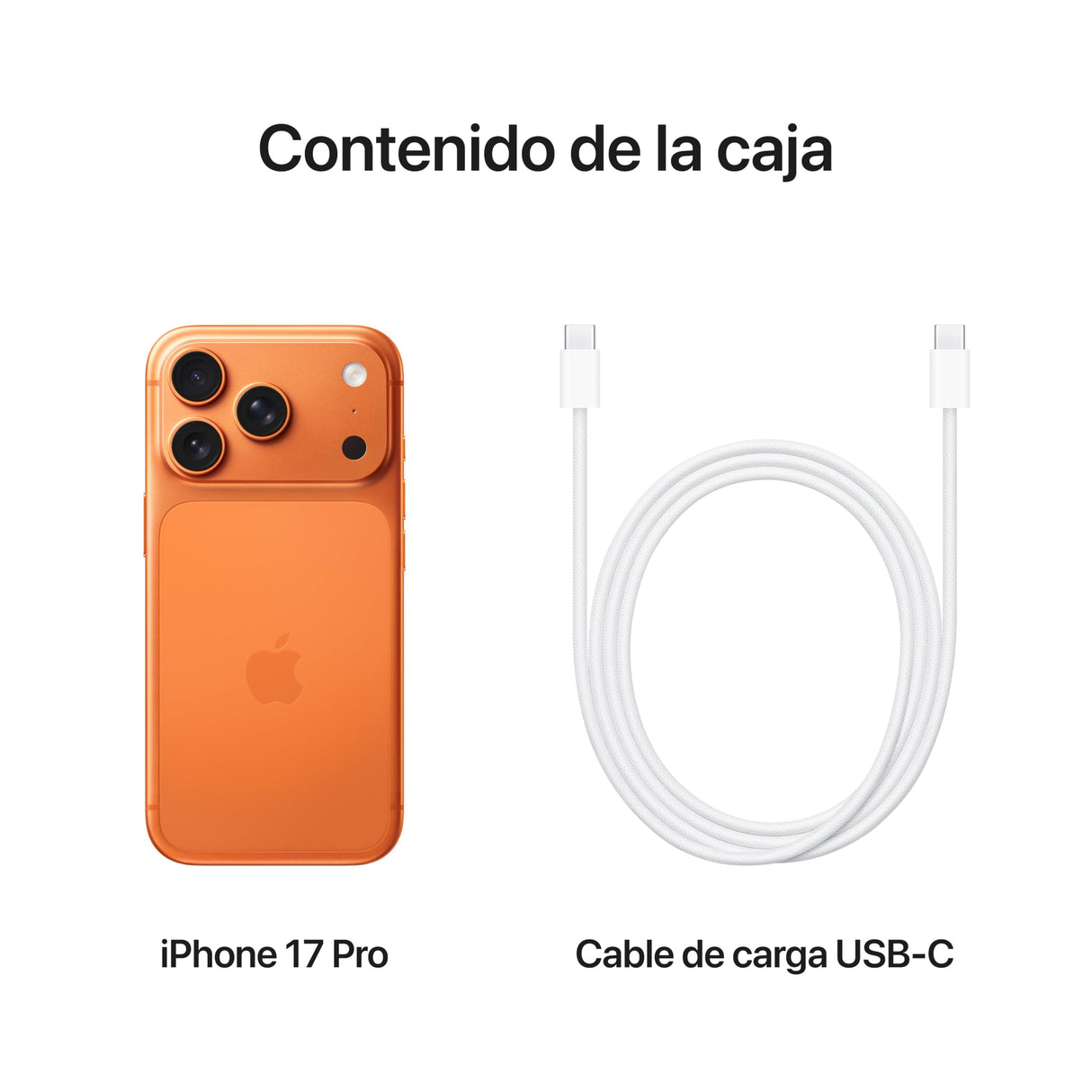 iPhone 17 Pro de 1 TB: Pantalla de 6,3 Pulgadas con Promotion hasta 120 Hz, Chip A19 Pro, autonomía revolucionaria, Sistema de cámaras Pro Fusion con cámara Frontal Center Stage; Naranja cósmico