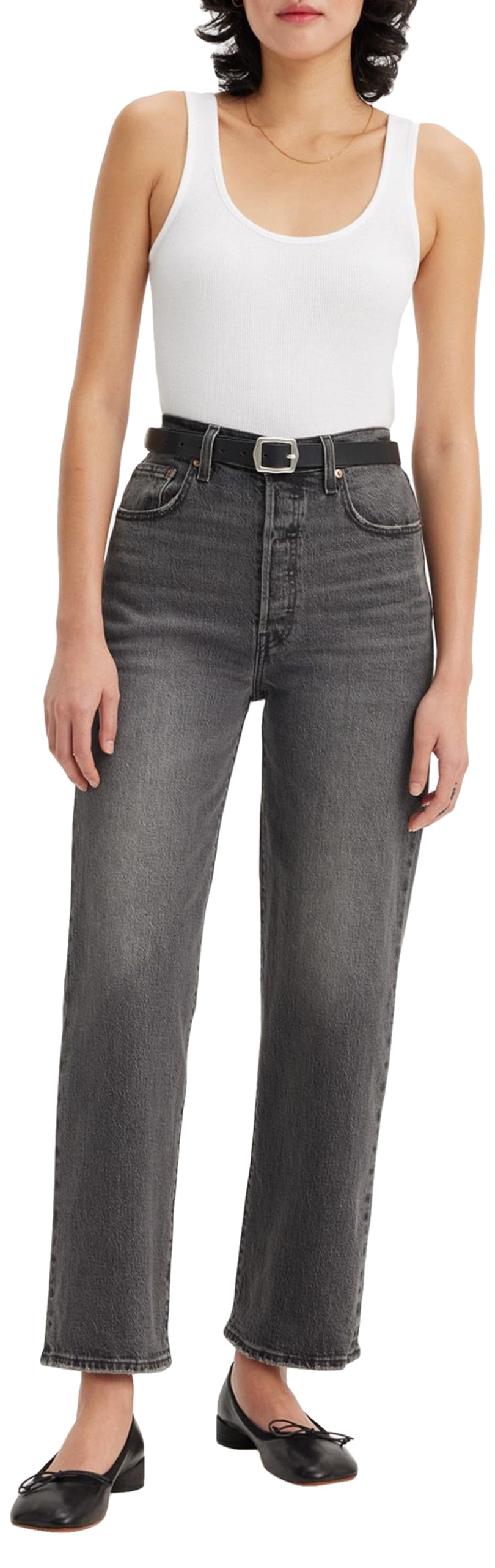 Levi's Ribcage Straight Ankle Vaqueros, Well Worn, 27W / 27L para Mujer