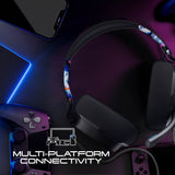 Skullcandy SLYR Pro Cascos Over-Ear Multiplataforma con Cable para Gaming, con Enhanced Sound Perception, Micrófono con IA, Compatibles con Xbox Playstation y PC - Azul