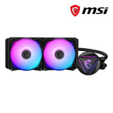 MSI MAG CORELIQUID 240R Refrigeración Líquida CPU AIO - Blockhead ARGB Giratorio, Bomba de Radiador Integrada, Flujo Dividido, Tubería a Prueba de Evaporación - Admite AMD e Intel